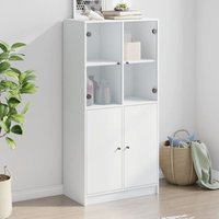 Highboard mit Türen Weiß 68x37x142 cm Holzwerkstoff Vidaxl 747097 von VIDAXL
