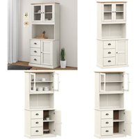 Highboard vigo Weiß 78x40x175 cm Massivholz Kiefer - Schreibtisch - Regal - Wohnzimmermöbel - Hängeschrank - Vitrine - Home & Living Highboard vigo Weiß 78x40x175 cm Massivholz Kiefer - Schreibtisch - Regal - Wohnzimmermöbel - Hängeschrank - Vitrine - Home & Living von VIDAXL