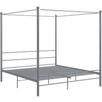 Himmelbett Grau Metall 180x200 cm vidaXL452663 von BONNEVIE