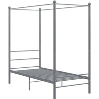 Himmelbett Grau Metall 90x200 cm Vidaxl von VIDAXL