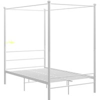 Himmelbett Weiß Metall 140x200 cm vidaXL228848 von BONNEVIE