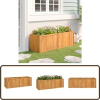 Hochbeet 150x50x50 cm Massivholz Teak - Teakholz Hochbeet - Holzhäuser - Gartendekoration - Pflanzgefäß - Blumenerde von VIDAXL