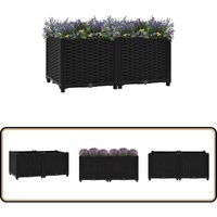 Hochbeet 80x40x38 cm Polypropylen - Hochbeet - Gartenmöbel - Blumenerde - Pflanzentopf - Outdoor Dekoration von VIDAXL