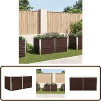 Vidaxl - Hochbeet Braun 160 x 80 x 77 cm Verzinkter Stahl - Hochbeet - Blumentopf - Gartenmöbel - Terrassenbepflanzung - Balkongarten Vidaxl - Hochbeet Braun 160 x 80 x 77 cm Verzinkter Stahl - Hochbeet - Blumentopf - Gartenmöbel - Terrassenbepflanzung - Balkongarten von VIDAXL