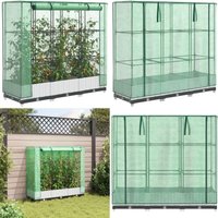 Hochbeet mit Gewächshaus-Aufsatz Rattan-Optik 120x40x123 cm - Vidaxl Hochbeet mit Gewächshaus-Aufsatz Rattan-Optik 120x40x123 cm - Vidaxl von VIDAXL