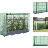 Hochbeet mit Gewächshaus-Aufsatz Rattan-Optik 160x40x123 cm - Hochbeet - Hochbeete - Garten Hochbeet - Pflanzbeet Hochbeet mit Gewächshaus-Aufsatz Rattan-Optik 160x40x123 cm - Hochbeet - Hochbeete - Garten Hochbeet - Pflanzbeet von VIDAXL