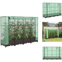 Hochbeet mit Gewächshaus-Aufsatz Rattan-Optik 160x40x123 cm - Hochbeet - Hochbeete - Garten Hochbeet - Pflanzbeet Hochbeet mit Gewächshaus-Aufsatz Rattan-Optik 160x40x123 cm - Hochbeet - Hochbeete - Garten Hochbeet - Pflanzbeet von VIDAXL
