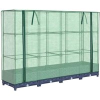 Vidaxl - Hochbeet mit Gewächshaus-Aufsatz Rattan-Optik 160x40x123 cm Vidaxl - Hochbeet mit Gewächshaus-Aufsatz Rattan-Optik 160x40x123 cm von VIDAXL