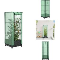 Hochbeet mit Gewächshaus-Aufsatz Rattan-Optik 40x40x123 cm - Hochbeet - Hochbeete - Garten Hochbeet - Pflanzbeet Hochbeet mit Gewächshaus-Aufsatz Rattan-Optik 40x40x123 cm - Hochbeet - Hochbeete - Garten Hochbeet - Pflanzbeet von VIDAXL
