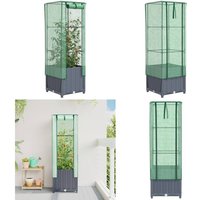 Hochbeet mit Gewächshaus-Aufsatz Rattan-Optik 40x40x139 cm - Vidaxl von VIDAXL