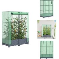 Hochbeet mit Gewächshaus-Aufsatz Rattan-Optik 80x40x123 cm - Hochbeet - Hochbeete - Garten Hochbeet - Pflanzbeet von VIDAXL