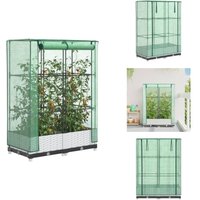Hochbeet mit Gewächshaus-Aufsatz Rattan-Optik 80x40x123 cm - Hochbeet - Hochbeete - Garten Hochbeet - Pflanzbeet Hochbeet mit Gewächshaus-Aufsatz Rattan-Optik 80x40x123 cm - Hochbeet - Hochbeete - Garten Hochbeet - Pflanzbeet von VIDAXL