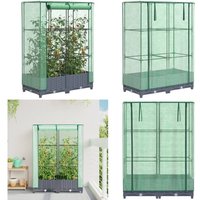 Hochbeet mit Gewächshaus-Aufsatz Rattan-Optik 80x40x123 cm - Vidaxl Hochbeet mit Gewächshaus-Aufsatz Rattan-Optik 80x40x123 cm - Vidaxl von VIDAXL