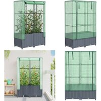 Hochbeet mit Gewächshaus-Aufsatz Rattan-Optik 80x40x138 cm - Vidaxl Hochbeet mit Gewächshaus-Aufsatz Rattan-Optik 80x40x138 cm - Vidaxl von VIDAXL
