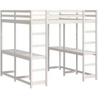 Vidaxl - Hochbett mit Schreibtisch & Leiter Weiß 180x200 cm Kiefernholz Vidaxl - Hochbett mit Schreibtisch & Leiter Weiß 180x200 cm Kiefernholz von VIDAXL