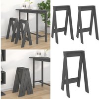 Hocker 2 Stk. Grau 40x40x75 cm Massivholz Kiefer - Hocker - Stuhl - Home & Living - Grau Hocker 2 Stk. Grau 40x40x75 cm Massivholz Kiefer - Hocker - Stuhl - Home & Living - Grau von VIDAXL