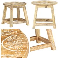 Hocker Handbemalt 38×38×35 cm Mango Massivholz - Barhocker - Mangoholz Stuhl - Vintage Sessel - Wohnzimmer Dekoration - Antik Style - Home & Living von VIDAXL