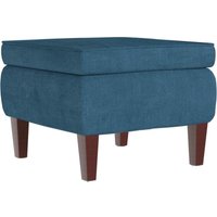 Bonnevie - Hocker mit Holzbeinen Blau Samt vidaXL929307 von BONNEVIE