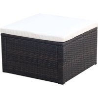 Vidaxl - Hocker mit Kissen Poly Rattan 53×53×30 cm Braun Vidaxl - Hocker mit Kissen Poly Rattan 53×53×30 cm Braun von VIDAXL
