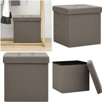Hocker mit Stauraum Taupe Leinenoptik - Hocker - Hocker mit Stauraum - Home & Living - Taupe von VIDAXL