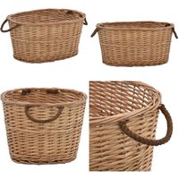 Vidaxl - Holzkorb mit Tragegriffen 56x40x28 cm Natur Weide - Kaminholzkorb - Holzkorb - Weidenkorb - Lagerung - Brennholzaufbewahrung - Home & Living Vidaxl - Holzkorb mit Tragegriffen 56x40x28 cm Natur Weide - Kaminholzkorb - Holzkorb - Weidenkorb - Lagerung - Brennholzaufbewahrung - Home & Living von VIDAXL