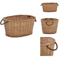 Holzkorb mit Tragegriffen 56x40x28 cm Natur Weide - Kaminholzkorb - Holzkorb - Weidenkorb - Lagerung - Brennholzaufbewahrung Holzkorb mit Tragegriffen 56x40x28 cm Natur Weide - Kaminholzkorb - Holzkorb - Weidenkorb - Lagerung - Brennholzaufbewahrung von VIDAXL