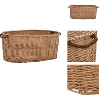 Vidaxl - Holzkorb mit Tragegriffen 78 x 54 x 34 cm Natur Weide - Brennholzkorb - Holzkorb - Weidenkorb - Lagerung - Kaminzubehör Vidaxl - Holzkorb mit Tragegriffen 78 x 54 x 34 cm Natur Weide - Brennholzkorb - Holzkorb - Weidenkorb - Lagerung - Kaminzubehör von VIDAXL