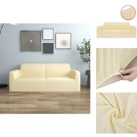Hussen - Living Stretch Sofahusse 2-Sitzer Creme Polyester-Jersey - Creme von VIDAXL