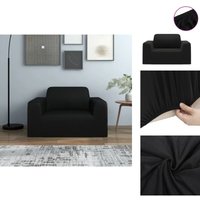 Hussen - Living Stretch-Sofahusse Schwarz Polyester-Jersey - Schwarz von VIDAXL