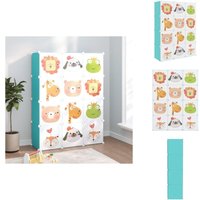 Kinderschrank Modular mit 12 Würfeln Grün pp - Kindermöbel - Spielzimmerorganisation - Regalsysteme - Wurfelfachboden - Stauraumlösung von VIDAXL