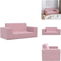 Kindersofa 2-Sitzer Rosa Weich Plüsch - Kindersofa - Kindersofas - Minisofa - Minicouch von VIDAXL
