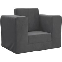 Vidaxl - Schlafsofa für Kinder Anthrazit Weicher Plüsch von VIDAXL