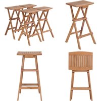 Klappbare Barhocker 4 Stk. Massivholz Teak - Teakholzmöbel - Gartenstühle - Outdoor Furniture - Balkonmöbeln - Klappbarer Stuhl - Home & Living Klappbare Barhocker 4 Stk. Massivholz Teak - Teakholzmöbel - Gartenstühle - Outdoor Furniture - Balkonmöbeln - Klappbarer Stuhl - Home & Living von VIDAXL