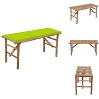 Vidaxl - Klappbare Gartenbank mit Auflage 118 cm Bambus - Bambus Gartenbank - Klappbank - Gartenmöbel - Outdoor Möbel - Terrasse Möbeln Vidaxl - Klappbare Gartenbank mit Auflage 118 cm Bambus - Bambus Gartenbank - Klappbank - Gartenmöbel - Outdoor Möbel - Terrasse Möbeln von VIDAXL