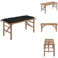 Klappbare Gartenbank mit Auflage 118 cm Bambus - Bambus Gartenbank - Klappbank - Outdoor Möbel - Gartenmöbel - Terrasse Klappbare Gartenbank mit Auflage 118 cm Bambus - Bambus Gartenbank - Klappbank - Outdoor Möbel - Gartenmöbel - Terrasse von VIDAXL