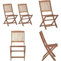Vidaxl - Klappbare Gartenstühle 2 Stk. Massivholz Akazie - Klappstuhl - Gartenstuhl - Esszimmerstuhl - Balkonmöbel - Terrassenmöbeln - Home & Living von VIDAXL