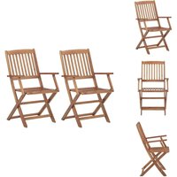 Klappbare Gartenstühle 2 Stk. Massivholz Akazie - Klappstuhl - Gartenstuhl - Holzstuhl - Akazienholz - Outdoor Möbel Klappbare Gartenstühle 2 Stk. Massivholz Akazie - Klappstuhl - Gartenstuhl - Holzstuhl - Akazienholz - Outdoor Möbel von VIDAXL