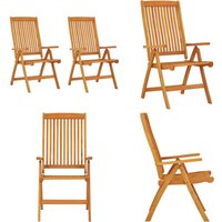 Klappbare Gartenstühle 2 Stk. Massivholz Eukalyptus - Holz Gartenstuhl - Gartenmöbeln - Esszimmerstuhl - Outdoor Möbel - Balkonmöbel - Home & Living von VIDAXL