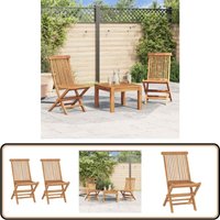 Klappbare Gartenstühle 2 Stk. Massivholz Teak - Gartensessel - Teak Gartenstuhl - Klappbarer Stuhl - Outdoor Sessel - Gartenmöbeln von VIDAXL