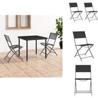 Vidaxl - Klappbare Gartenstühle 2 Stk. Schwarz Stahl und Textilene - Gartensessel - Klappstuhl - Gartenmöbel - Outdoor Möbel - Balkonmöbel Vidaxl - Klappbare Gartenstühle 2 Stk. Schwarz Stahl und Textilene - Gartensessel - Klappstuhl - Gartenmöbel - Outdoor Möbel - Balkonmöbel von VIDAXL