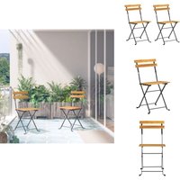 Vidaxl - Klappbare Gartenstühle 2 Stk. Stahl und Massivholz Akazie - Klappbarer Stuhl - Gartenstuhl - Esszimmerstuhl - Outdoor Möbel - Holzstuhl Vidaxl - Klappbare Gartenstühle 2 Stk. Stahl und Massivholz Akazie - Klappbarer Stuhl - Gartenstuhl - Esszimmerstuhl - Outdoor Möbel - Holzstuhl von VIDAXL