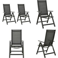 Vidaxl - Klappbare Gartenstühle 2 Stk. Textilene und Aluminium Schwarz - Gartenstuhl - Alu Stuhl - Textilene Stuhl - Balkonstuhl - Esszimmerstuhl von VIDAXL