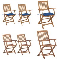 Vidaxl - Klappbare Gartenstühle 2 Stk. mit Kissen Massivholz Akazie - Gartensaßsessel - Klappstuhl - Gartenmöbel - Holzstühle - Akzientmöbel - Home & von VIDAXL