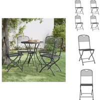 Klappbare Gartenstühle 4 Stk. Streckgitter Anthrazit - Gartensaßsessel - Klappstuhl - Gartenmöbel - Outdoor Möbel - Balkonmöbel Klappbare Gartenstühle 4 Stk. Streckgitter Anthrazit - Gartensaßsessel - Klappstuhl - Gartenmöbel - Outdoor Möbel - Balkonmöbel von VIDAXL