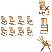 Vidaxl - Klappbare Gartenstühle 8 Stk. Massivholz Akazie - Holz Gartenstühle - Esszimmerstühle - Outdoor Möbel - Balkonmöbel - Gartenmöbel Set Vidaxl - Klappbare Gartenstühle 8 Stk. Massivholz Akazie - Holz Gartenstühle - Esszimmerstühle - Outdoor Möbel - Balkonmöbel - Gartenmöbel Set von VIDAXL