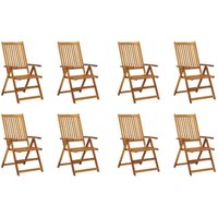 Vidaxl - Klappbare Gartenstühle 8 Stk. Massivholz Akazie von VIDAXL