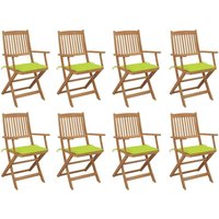 Vidaxl - Klappbare Gartenstühle mit Kissen 8 Stk. Massivholz Akazie Vidaxl - Klappbare Gartenstühle mit Kissen 8 Stk. Massivholz Akazie von VIDAXL