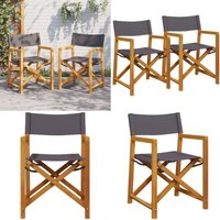 Vidaxl - Klappbare Regiestühle 2 Stk. Dunkelgrau Stoff - Regiesessel - Gartenstuhl - Outdoor-Sessel - Klappstuhl - Holzsessel - Home & Living Vidaxl - Klappbare Regiestühle 2 Stk. Dunkelgrau Stoff - Regiesessel - Gartenstuhl - Outdoor-Sessel - Klappstuhl - Holzsessel - Home & Living von VIDAXL