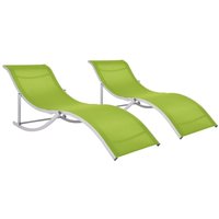 Vidaxl - Klappbare Sonnenliegen 2 Stk. Grün Textilene von VIDAXL