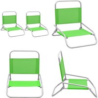 Klappbare Strandstühle 2 Stk. Grün Stoff - Klappbarer Stuhl - Gartenstuhl - Strandstuhl - Campingstuhl - Outdoor Möbel - Home & Living von VIDAXL